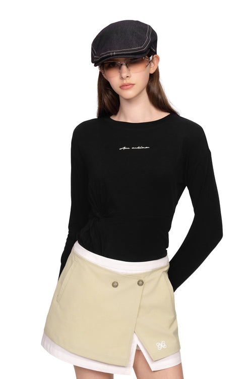 Black Knotted Shirt - ANN ANDELMAN