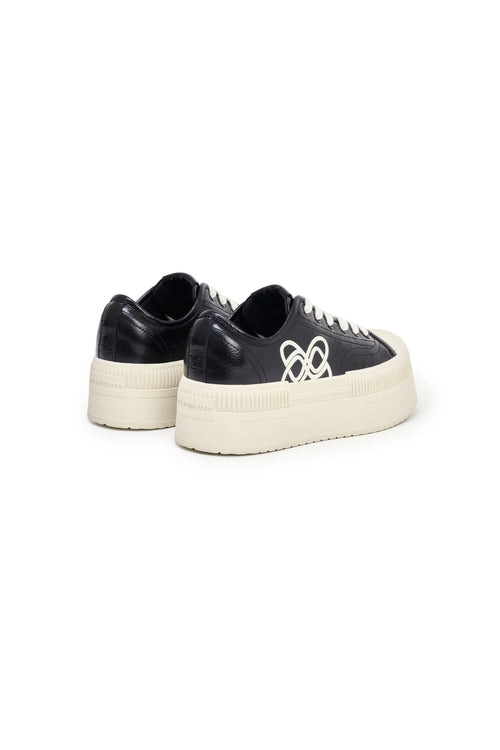 Black Leather Platform Shoes - ANN ANDELMAN