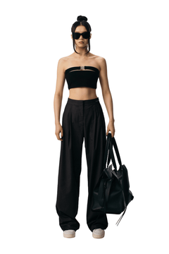 Black Loose Fit Suit Pants - ANN ANDELMAN