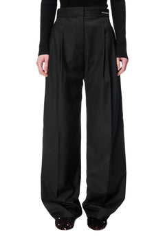 Black Loose Fit Suit Pants - ANN ANDELMAN