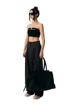 Black Loose Fit Suit Pants - ANN ANDELMAN