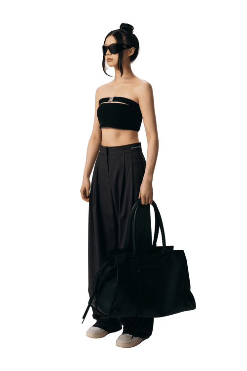 Black Loose Fit Suit Pants - ANN ANDELMAN