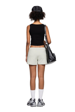 Black Metal Button Hollow Vest - ANN ANDELMAN