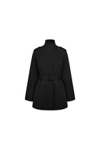 Black Mid-length Trench Coat - ANN ANDELMAN