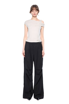 Black Parachute Suit Pants - ANN ANDELMAN