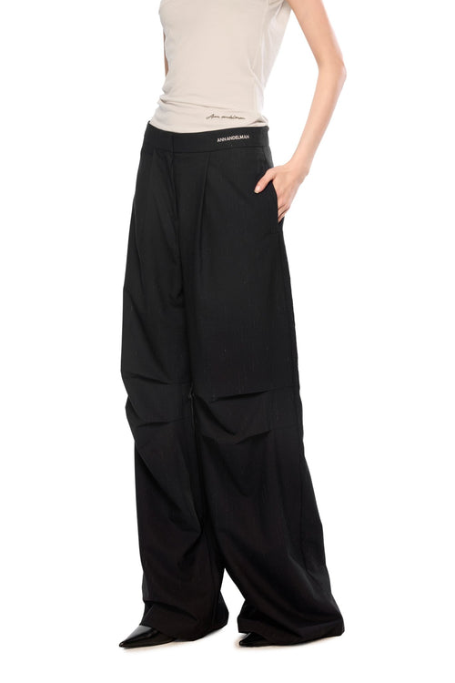 Black Parachute Suit Pants - ANN ANDELMAN