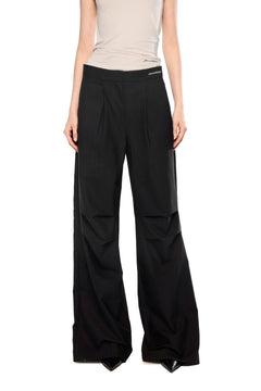 Black Parachute Suit Pants - ANN ANDELMAN