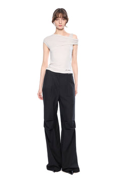 Black Parachute Suit Pants - ANN ANDELMAN