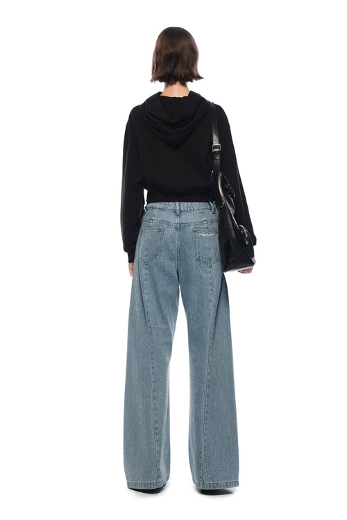 Black Paris Series Envelope Print Sweatshirt - ANN ANDELMAN