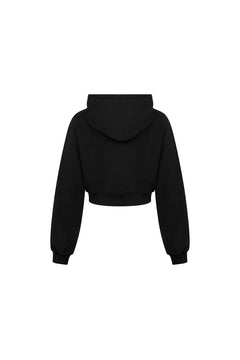 Black Paris Series Envelope Print Sweatshirt - ANN ANDELMAN