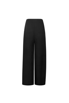 Black Patchwork Casual Trousers - ANN ANDELMAN