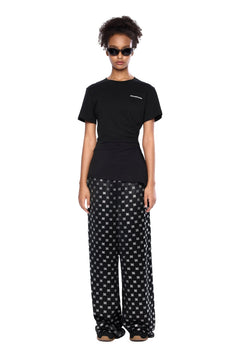 Black Pleated T-shirt - ANN ANDELMAN