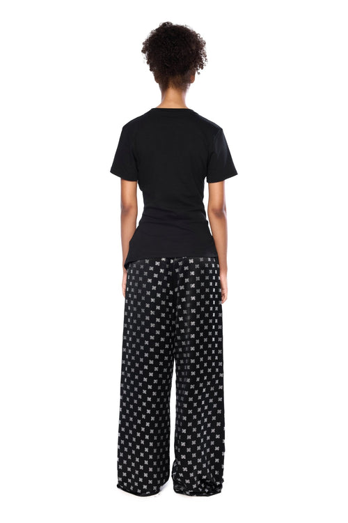 Black Pleated T-shirt - ANN ANDELMAN