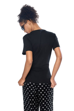 Black Pleated T-shirt - ANN ANDELMAN