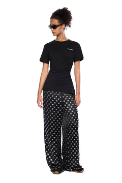 Black Pleated T-shirt - ANN ANDELMAN