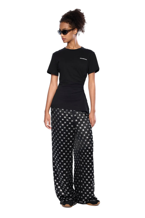 Black Pleated T-shirt - ANN ANDELMAN