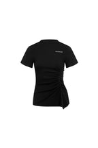 Black Pleated T-shirt - ANN ANDELMAN