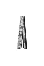 Black Printed Silk Scarf - ANN ANDELMAN