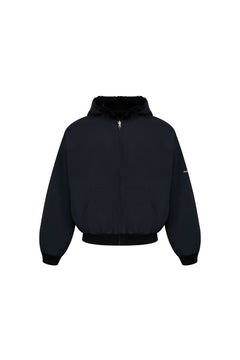 Black Reversible Shearling Puffer Jacket - ANN ANDELMAN