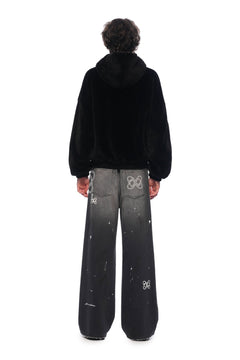 Black Reversible Shearling Puffer Jacket - ANN ANDELMAN