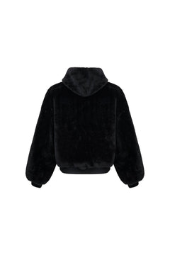 Black Reversible Shearling Puffer Jacket - ANN ANDELMAN