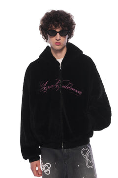 Black Reversible Shearling Puffer Jacket - ANN ANDELMAN