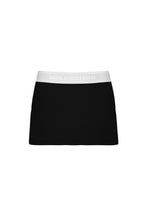 Black Ribbon Logo Bodycon Mini Skirt - ANN ANDELMAN