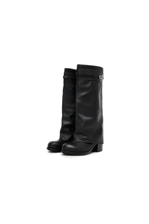 Black Round-toe Boots - ANN ANDELMAN