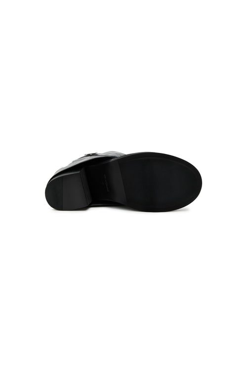 Black Round-toe Boots - ANN ANDELMAN