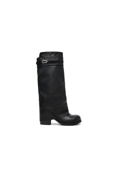 Black Round-toe Boots - ANN ANDELMAN