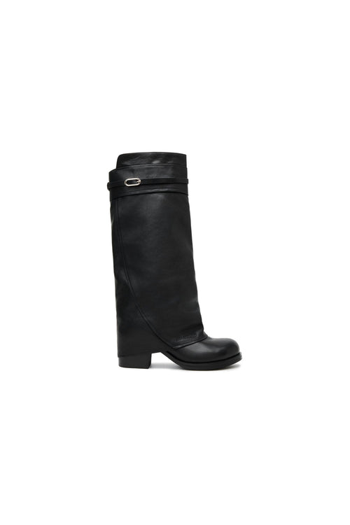 Black Round-toe Boots - ANN ANDELMAN