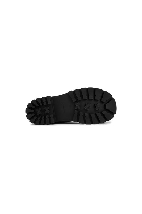 Black Round-toe Derby Shoes - ANN ANDELMAN