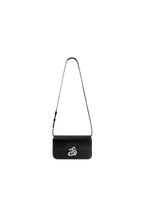 Black Single - piece Flap Logo Bag - ANN ANDELMAN