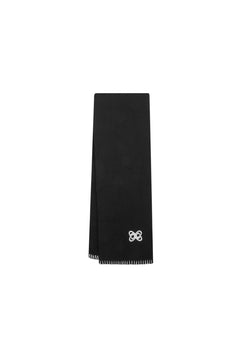Black Ski Series Knitted Scarf - ANN ANDELMAN
