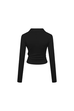 Black Slim - Fit Knitted Cardigan - ANN ANDELMAN