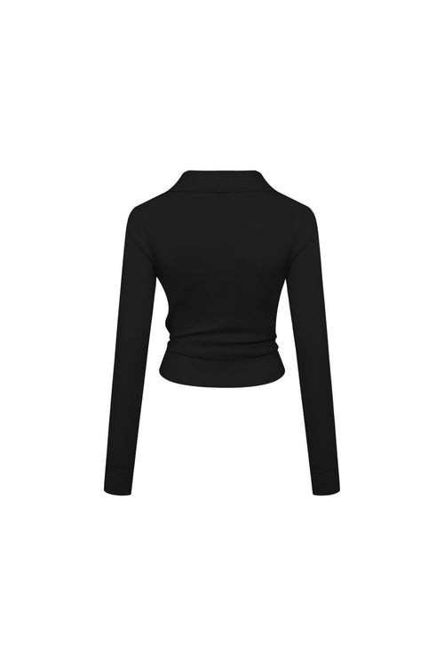 Black Slim - Fit Knitted Cardigan - ANN ANDELMAN