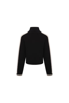 Black Stand Collar Sweater - ANN ANDELMAN