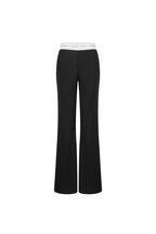 Black Straight - Leg Flared Trousers - ANN ANDELMAN