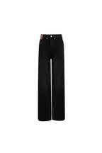 Black Straight - leg Waist - cinching Jeans - ANN ANDELMAN