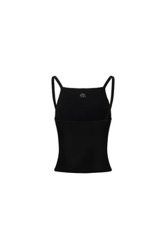 Black Strappy Tank Top - ANN ANDELMAN