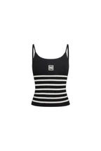 Black Striped Knitted Tank Top - ANN ANDELMAN