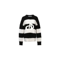 Black Striped Pullover Sweater - ANN ANDELMAN