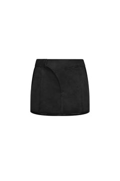 Black Suede Patchwork Skirt - ANN ANDELMAN
