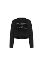 Black T-shirt with Lace Trim Hem - ANN ANDELMAN