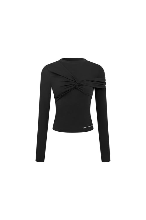Black Twist - Front T-shirt - ANN ANDELMAN