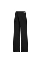 Black Wide - waisted Deconstructed Trousers - ANN ANDELMAN