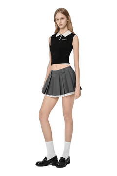 Black Wool Vest - ANN ANDELMAN