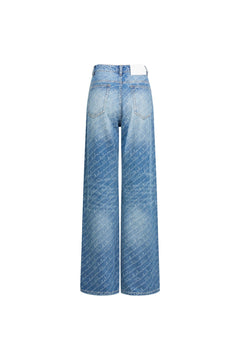 Blue 520 Jacquard Denim Jeans - ANN ANDELMAN