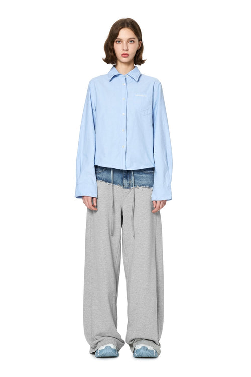 Blue Casual Design Shirt - ANN ANDELMAN