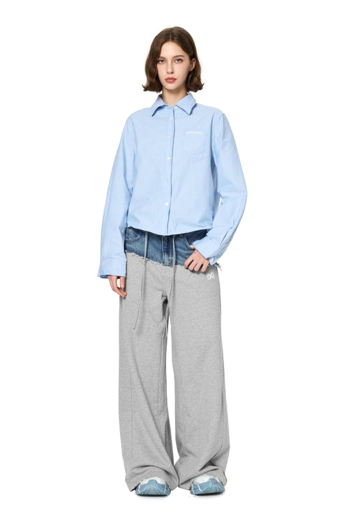 Blue Casual Design Shirt - ANN ANDELMAN